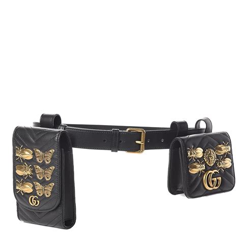 gucci animal studs belt bag|GUCCI Calfskin Matelasse Animal Studs GG Marmont Belt Bag .